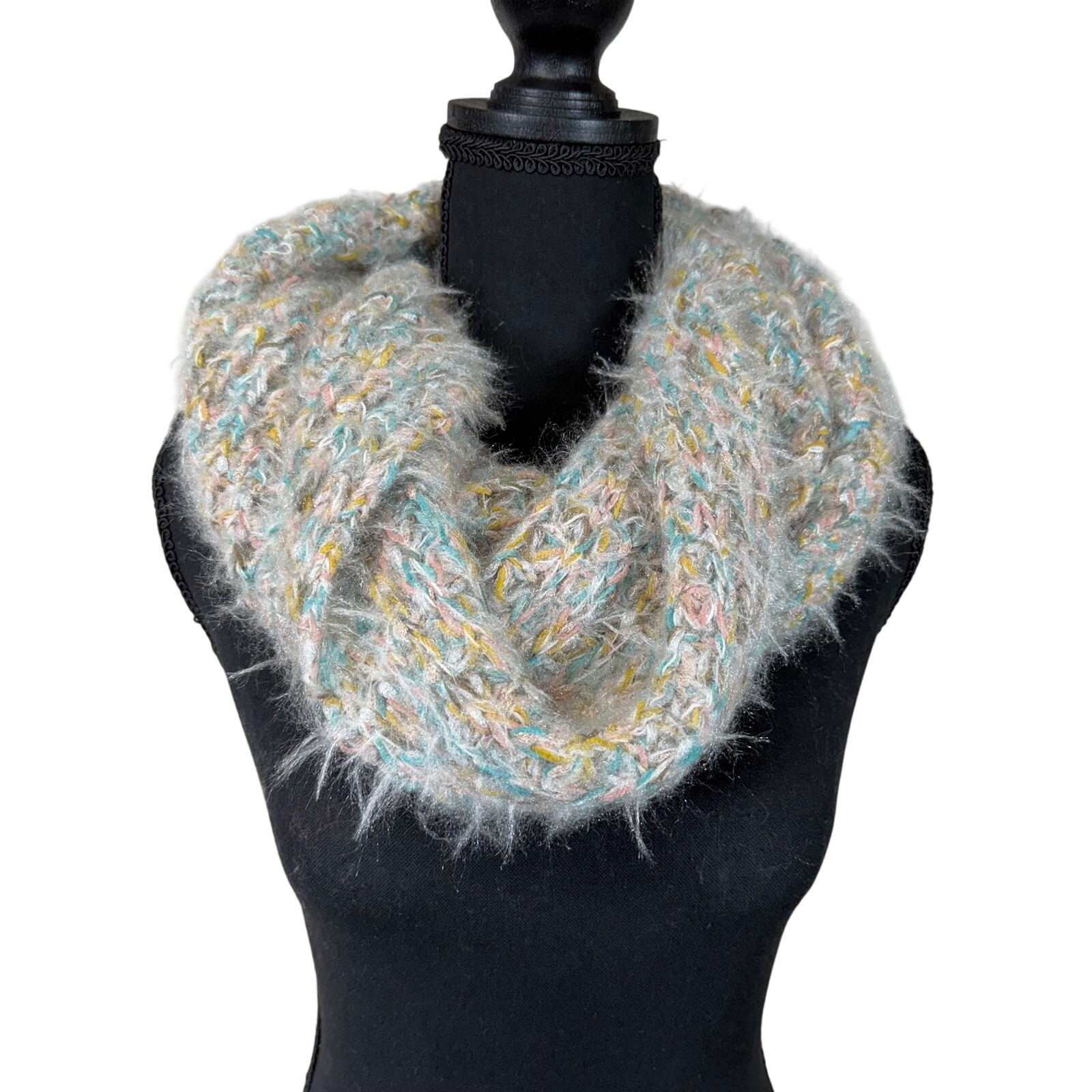Betsey Johnson Cowl Scarf Knit Multicolor